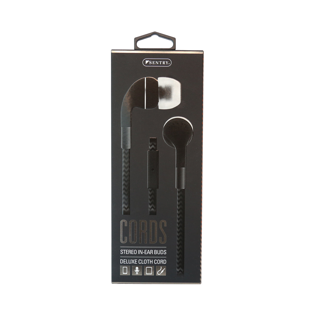 Industries HM650: Cord Plus Stereo Earbuds with in-line Mic In Black