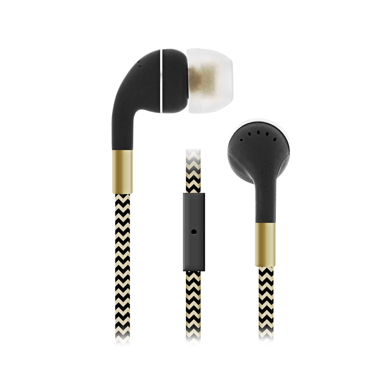 Industries HM650: Cord Plus Stereo Earbuds with in-line Mic In Gold