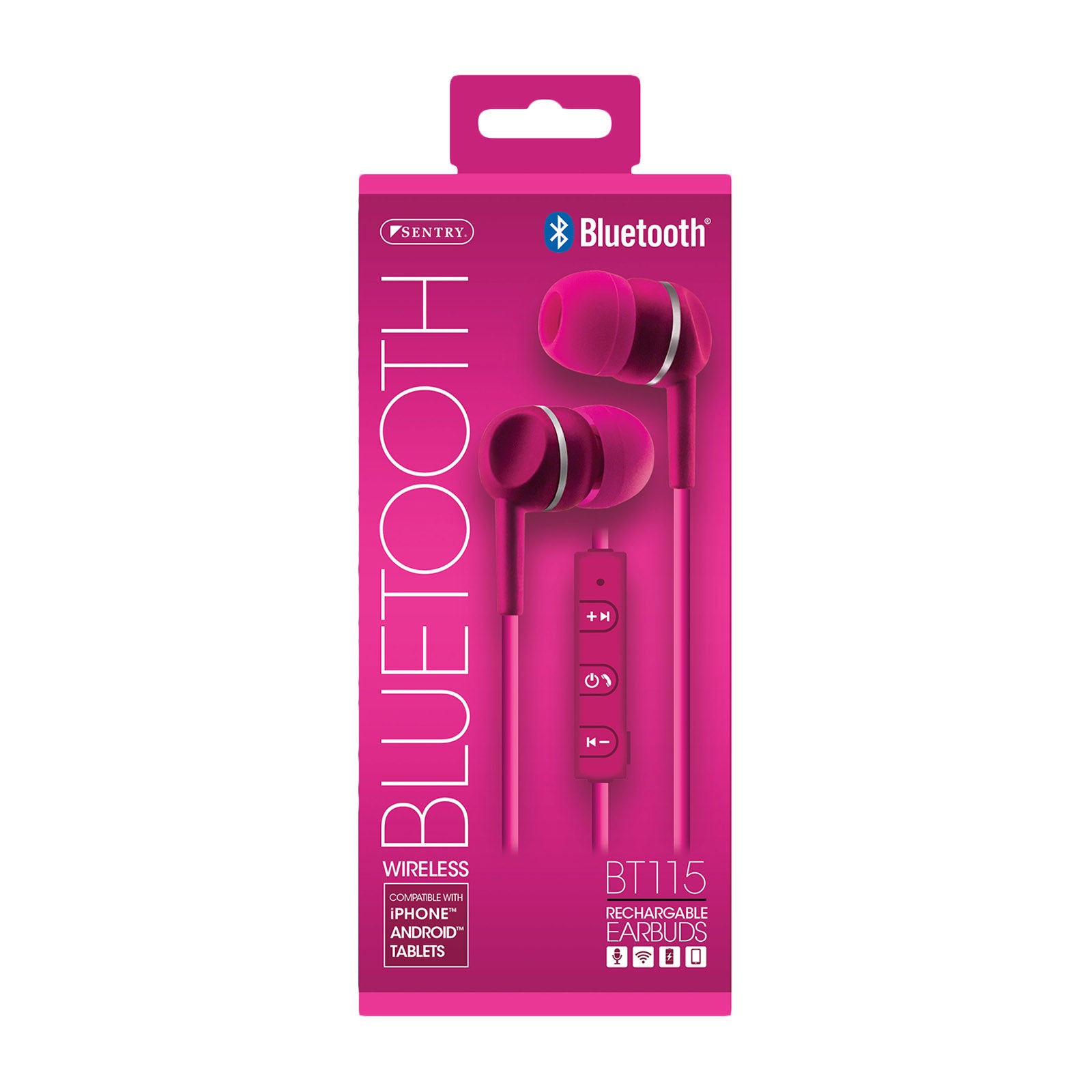 Earbuds Bluetooth Stereo Red Color