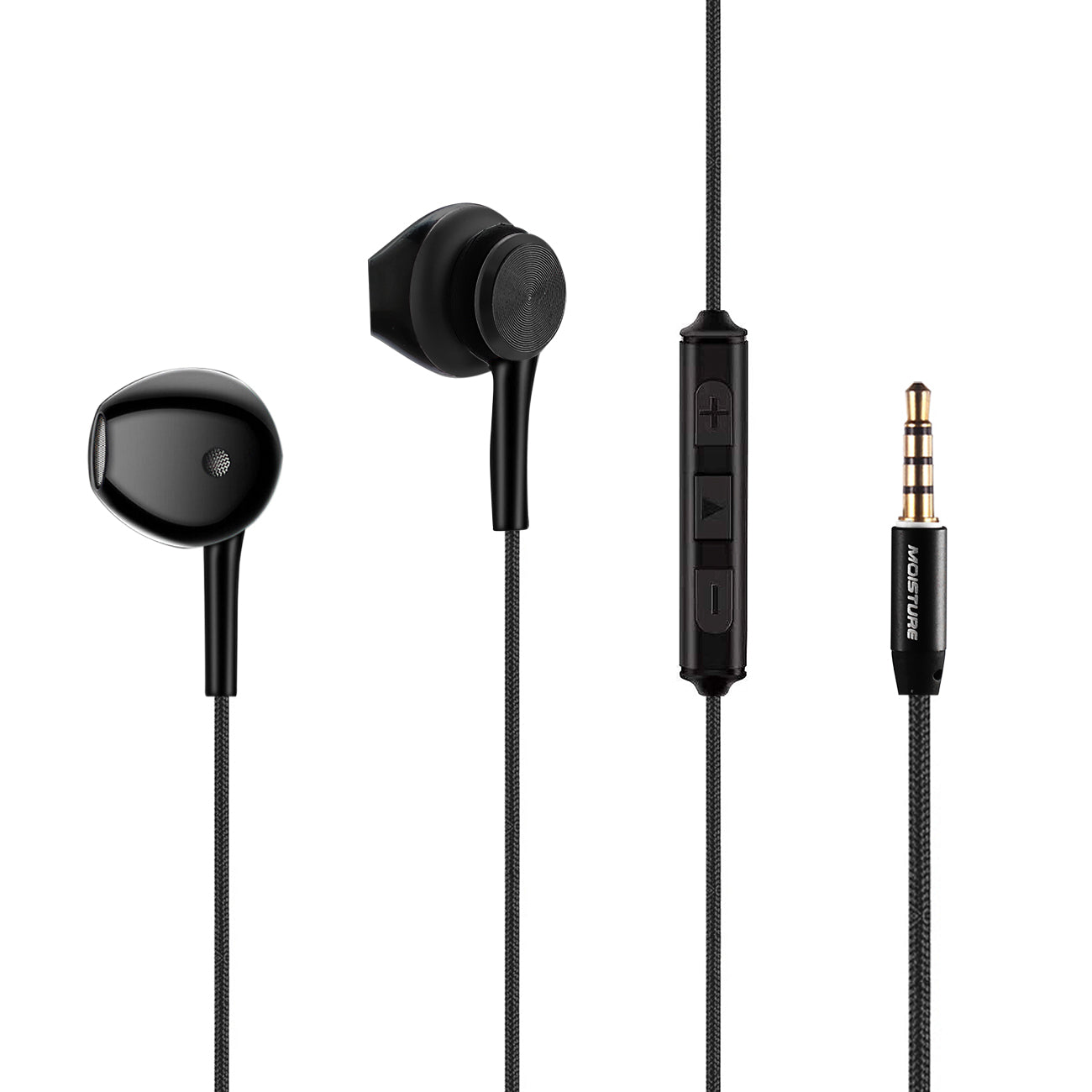 Earphones In-Ear Universal High Quality Sound Black Color