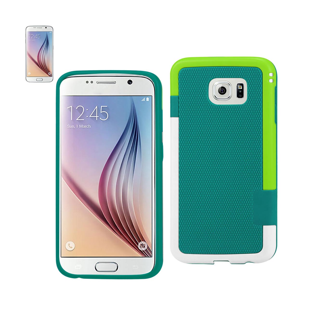 Case Colorful Braided Samsung Galaxy S6 Green Color