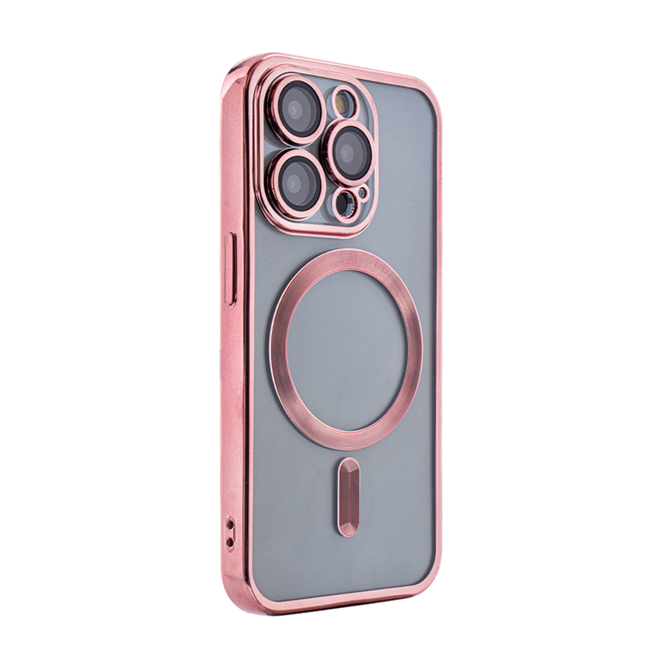 Magnetic Wireless Charging TPU Bumper Case For iPhone 15 PRO MAX In Pink