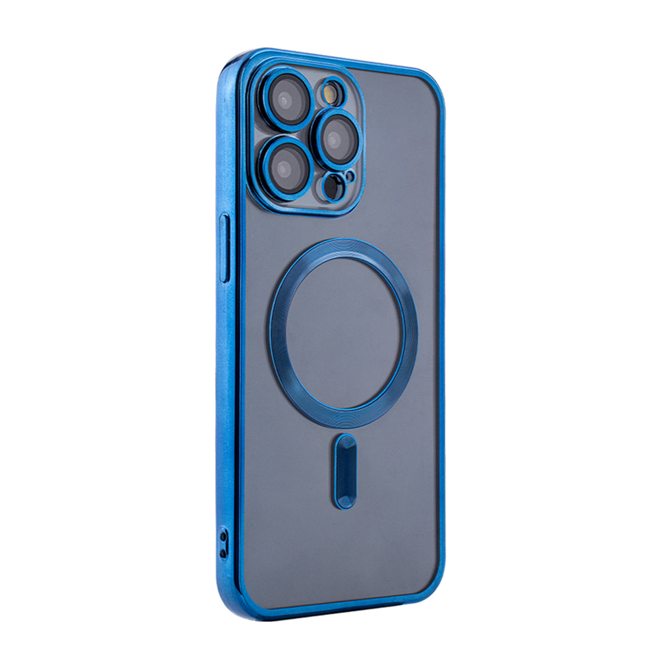 Magnetic Wireless Charging TPU Bumper Case For iPhone 15 PRO MAX In Blue