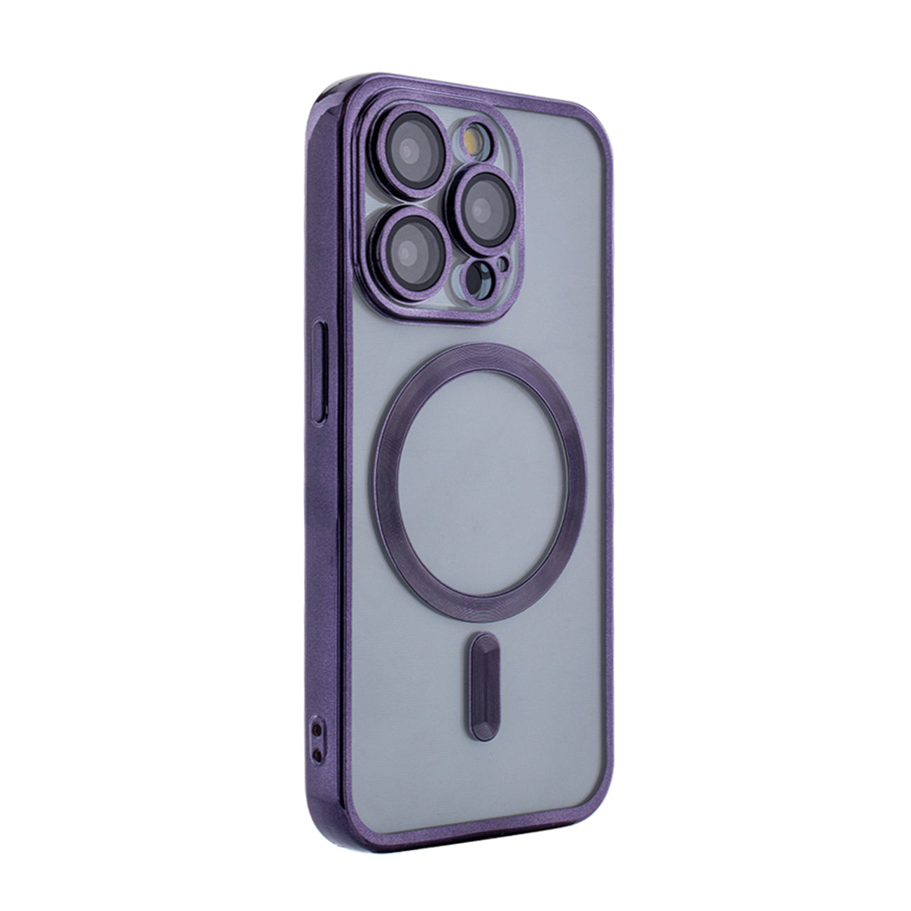Magnetic Wireless Charging TPU Bumper Case For iPhone 15 PRO In Purple