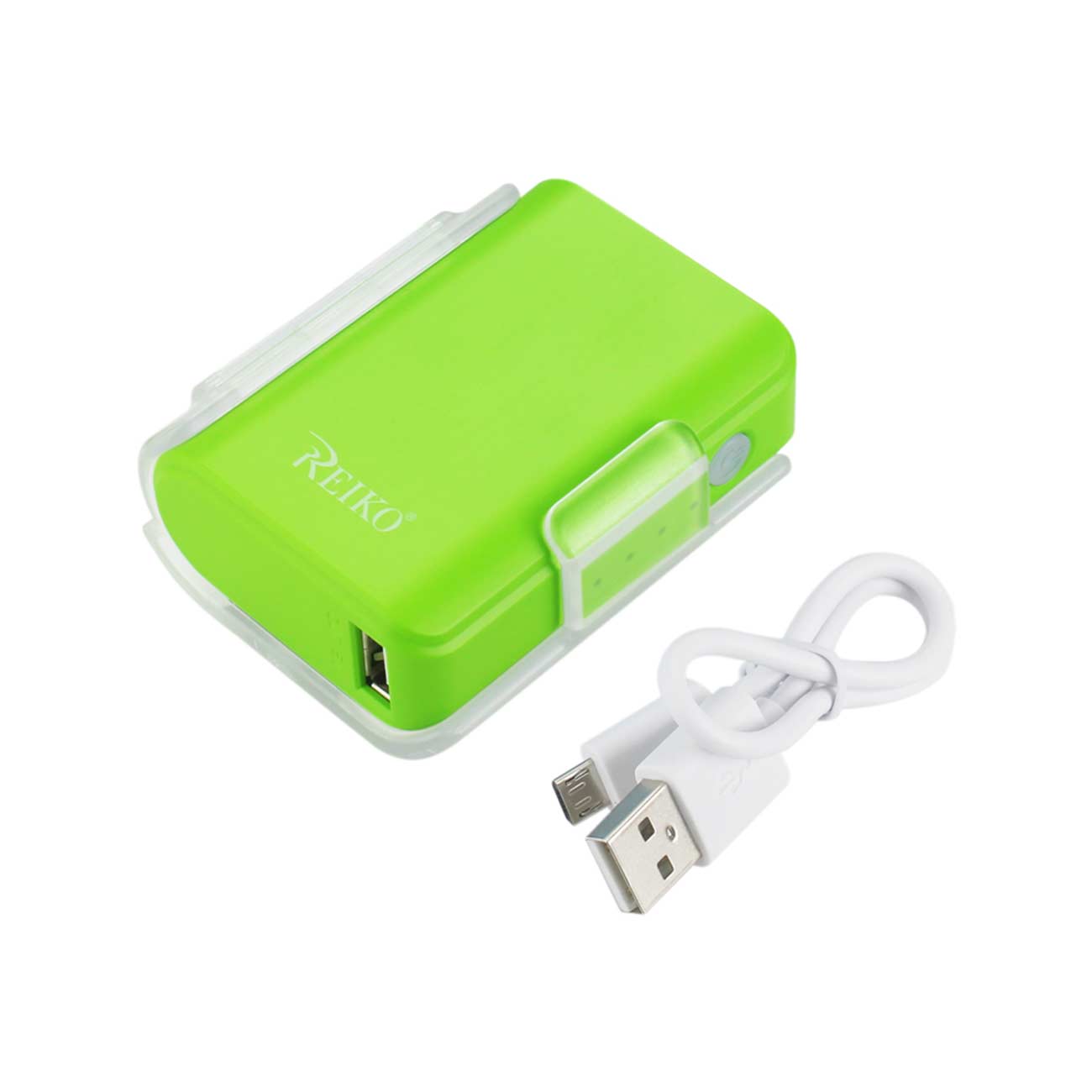 Power Bank Universal With Cable 4000Mah Green Color
