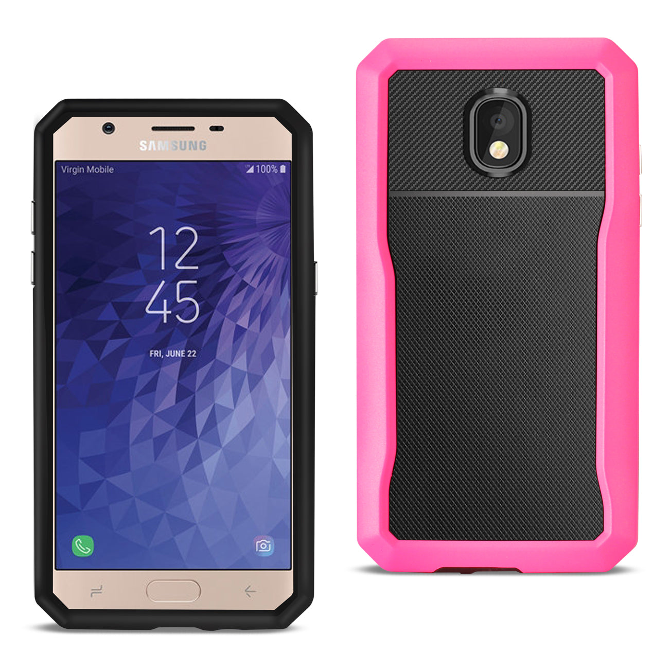 Reiko SAMSUNG GALAXY J7 (2018) Full Coverage Shockproof Case In Pink