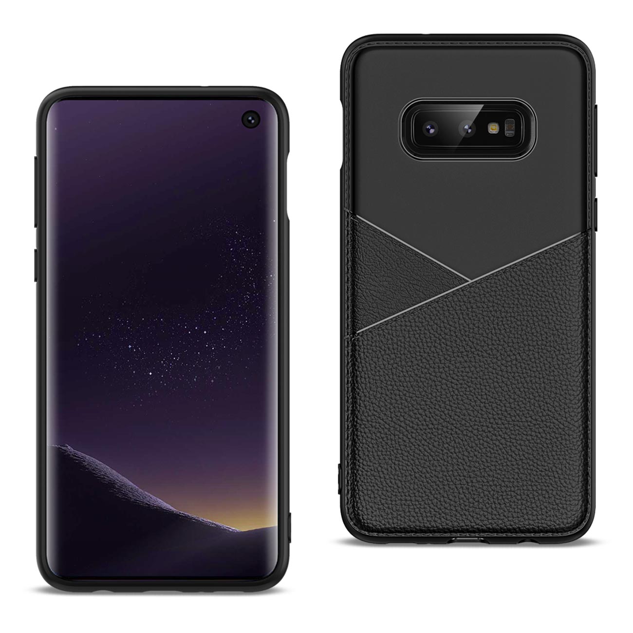 Case TPU Leather Feel Fit Flexible Slim Premium Samsung Galaxy S10 Lite (S10 E) Black Color