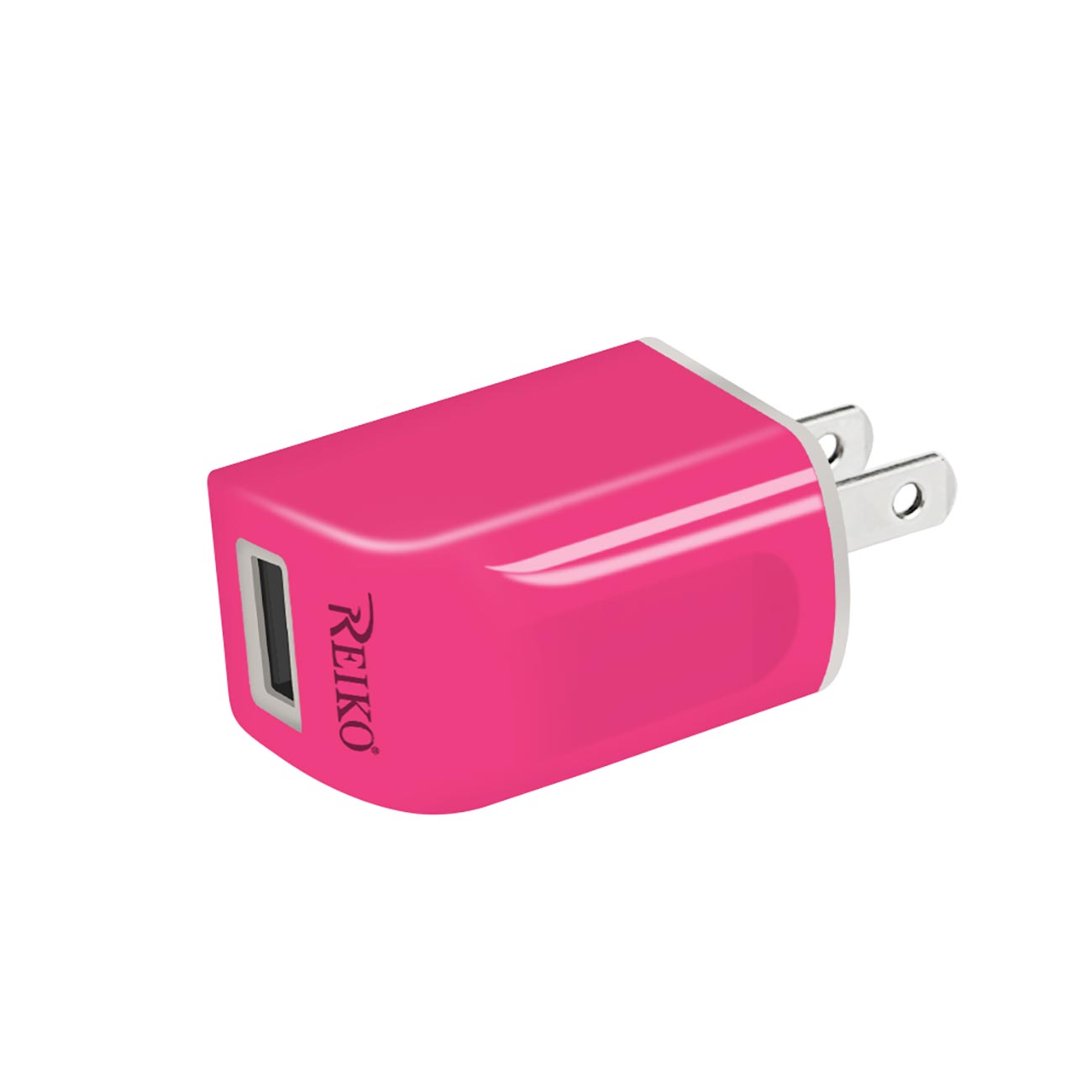 Travel Adapter Charger With Cable Portable 1A iPhone Hot Pink Color