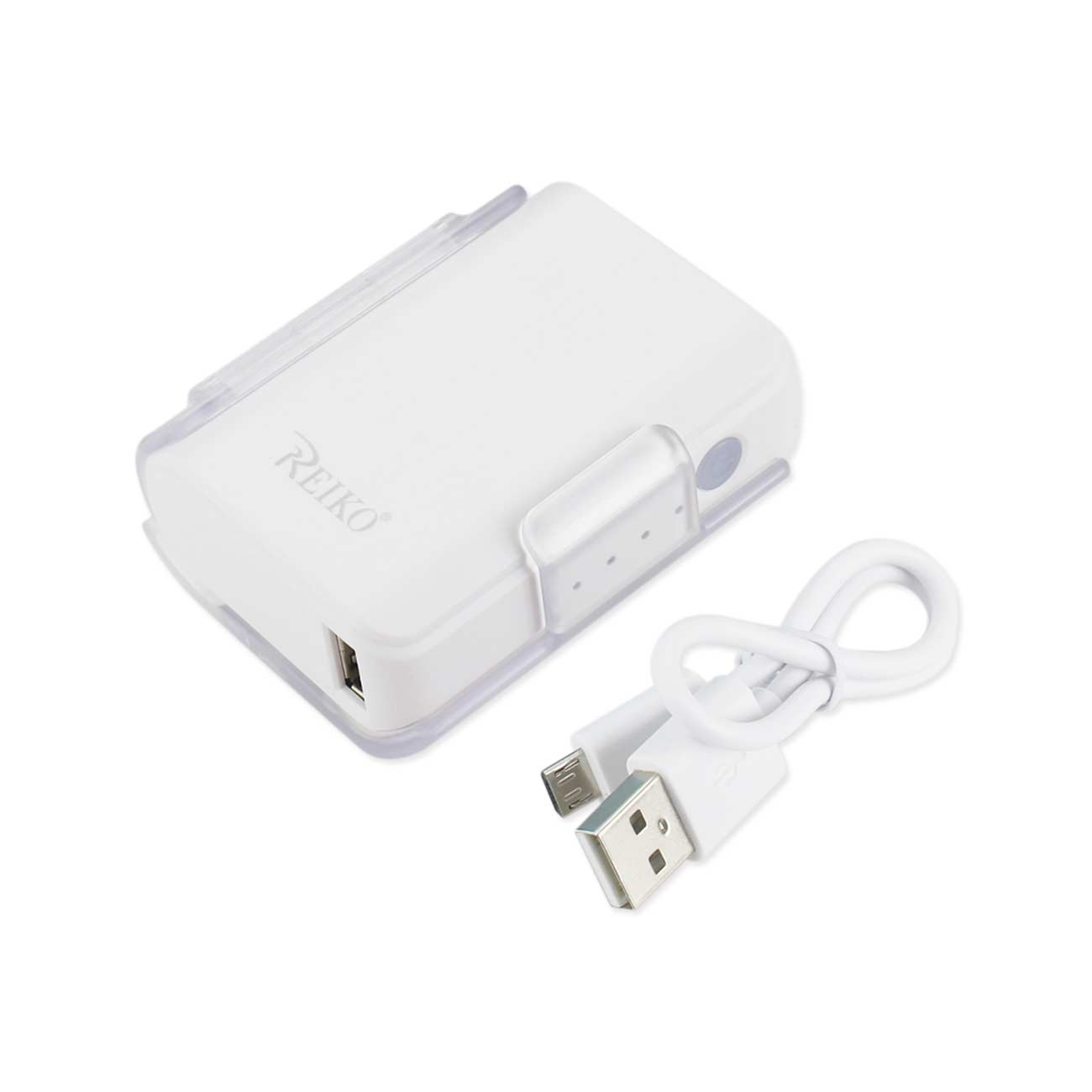 Power Bank Universal With Cable 4000Mah White Color