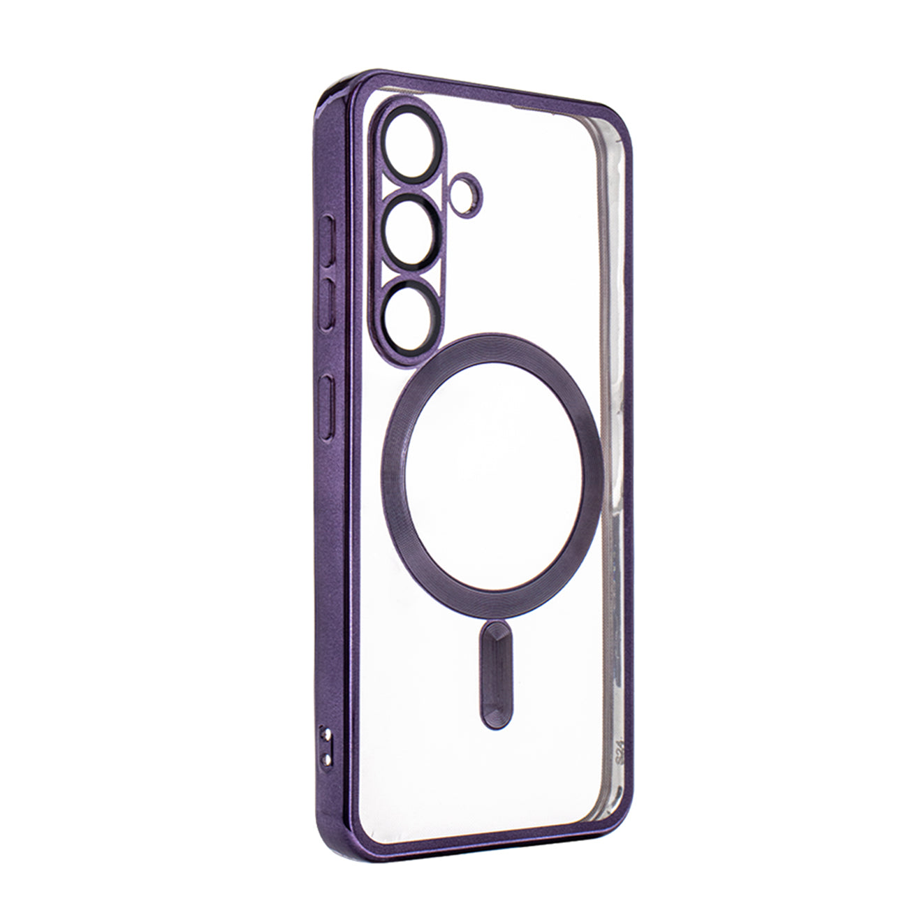Magnetic Wireless Charging TPU Bumper Case For SAMSUNG S24 Ultra In Purple