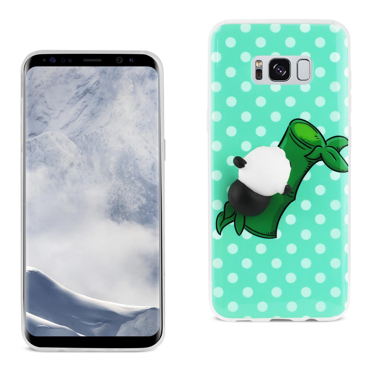Samsung Galaxy S8 EDGE/S8 Plus TPU Design Case With 3D Soft Silicone Poke Squishy Panda