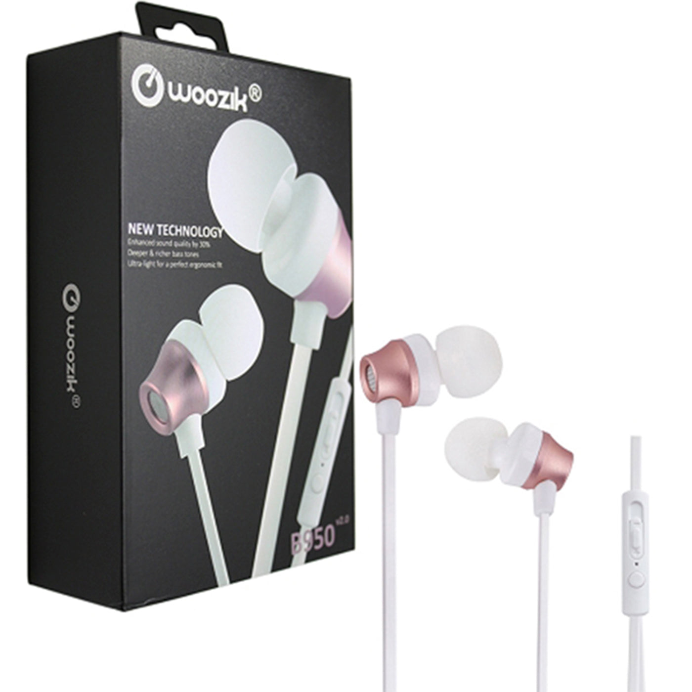 Handsfree Precise Bass B950 Casti Stereo Rose Gold Color