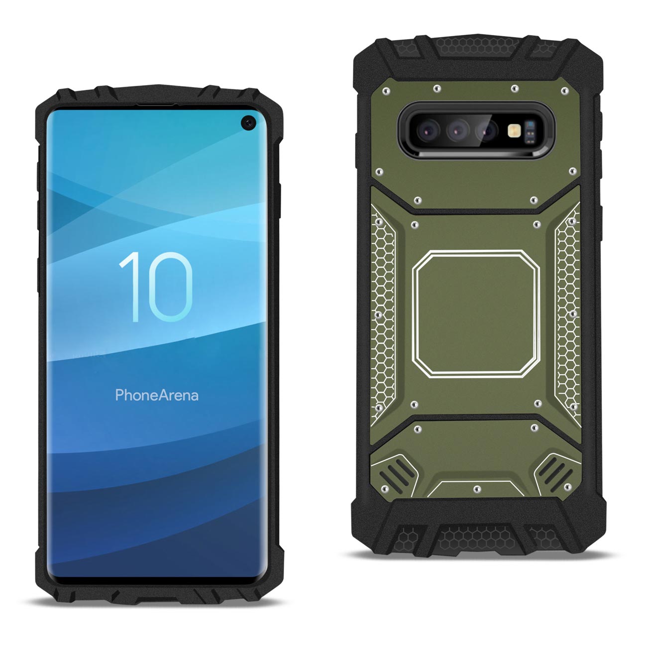 Case Front Cover Metallic Samsung S10 Gray Color