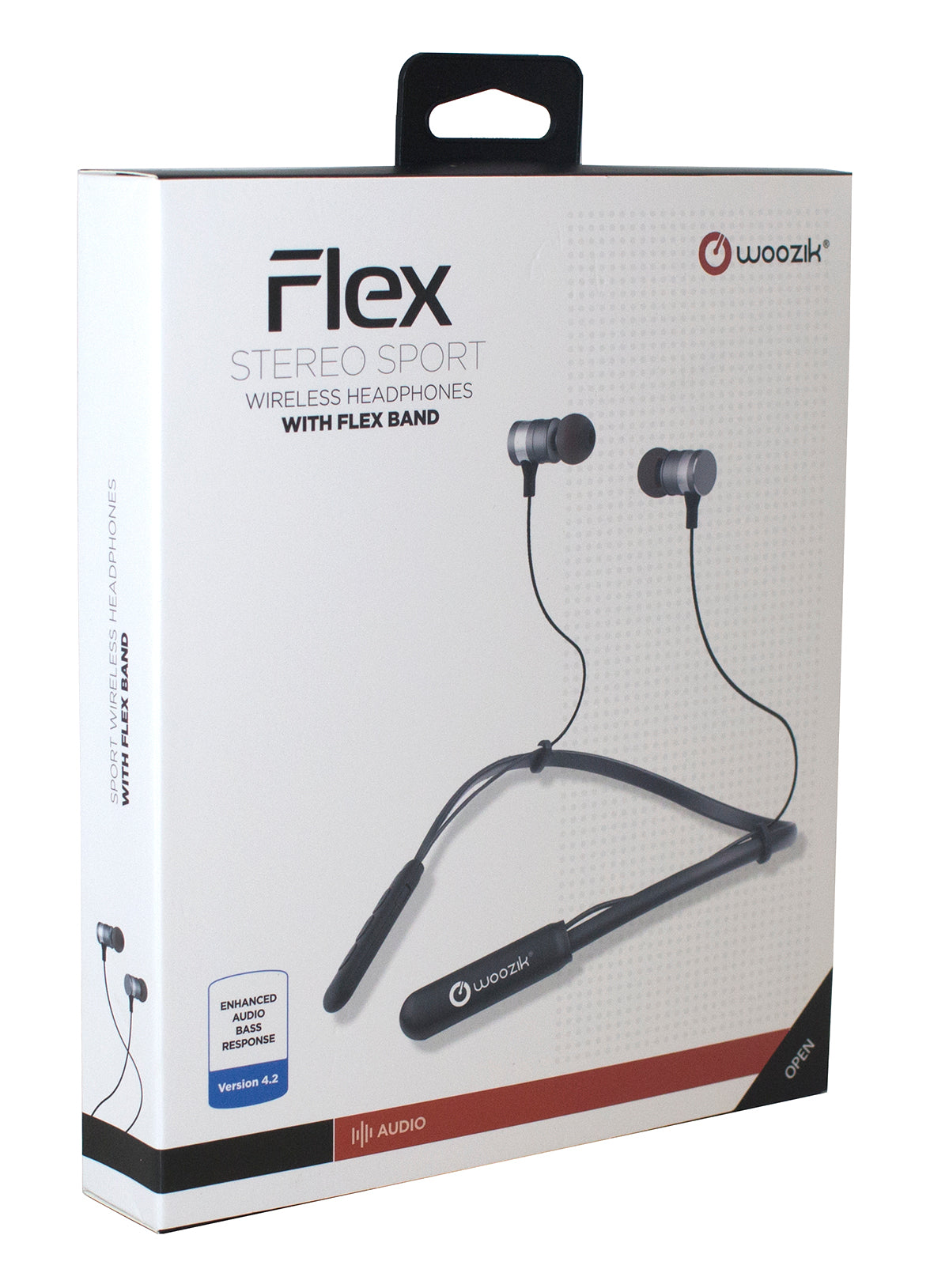 Headphones Bluetooth in-Ear Flex F09 Red Color.