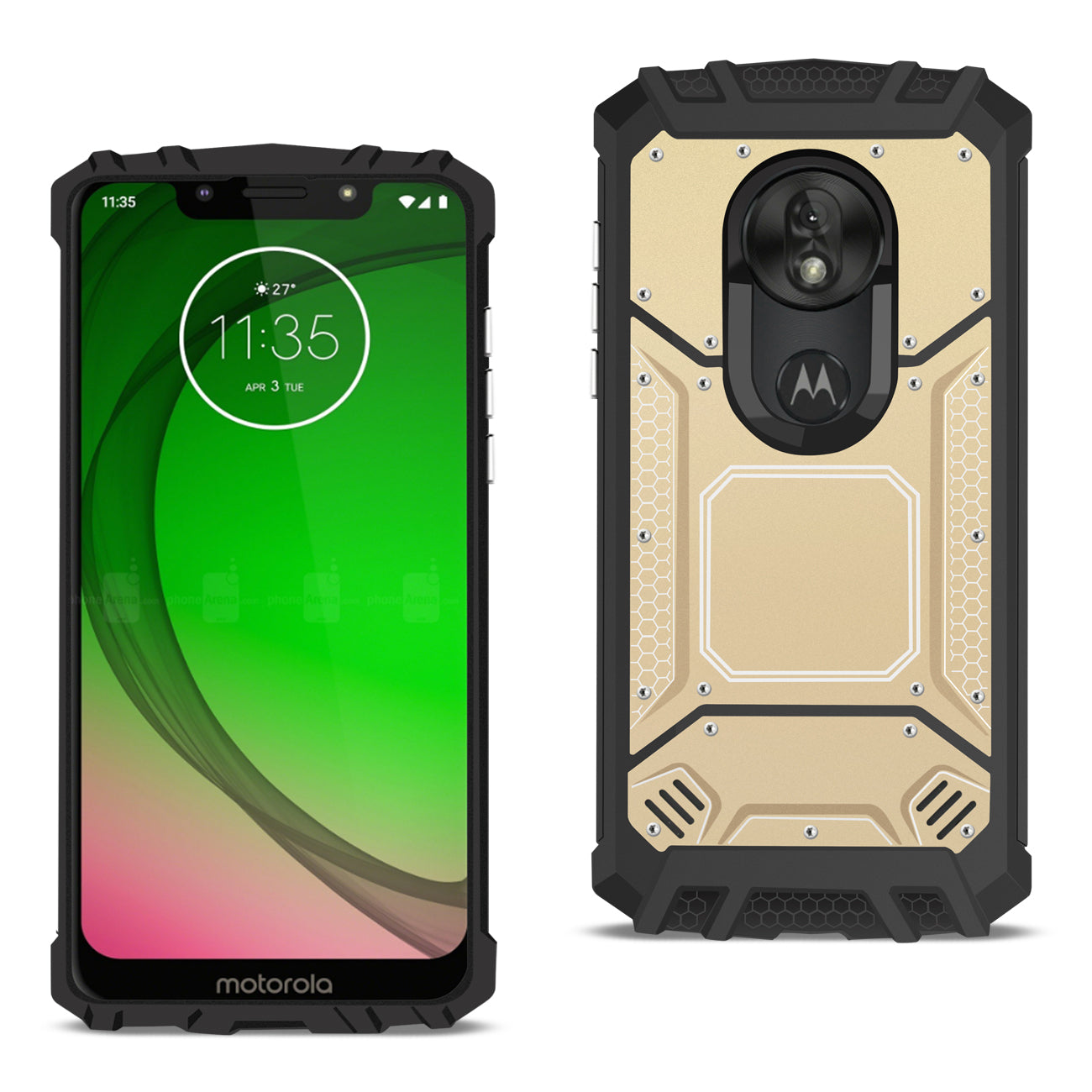 MOTOROLA MOTO G7 PLAY Metallic Front Cover Case In Gold