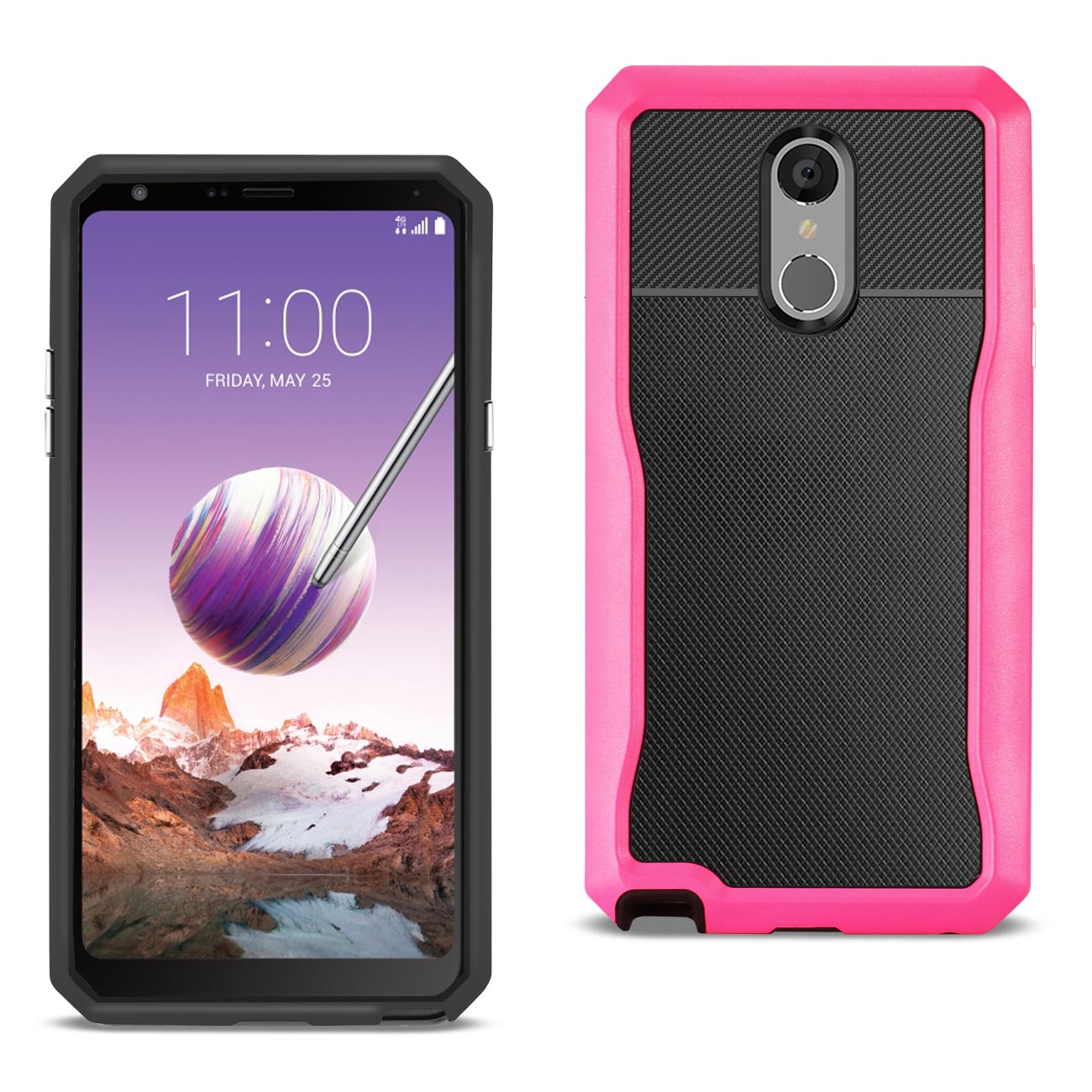 Reiko LG STYLO 4 Full Coverage Shockproof Case In Pink