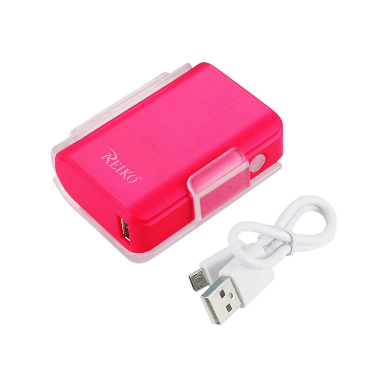Power Bank Universal With Cable 4000Mah Pink Color