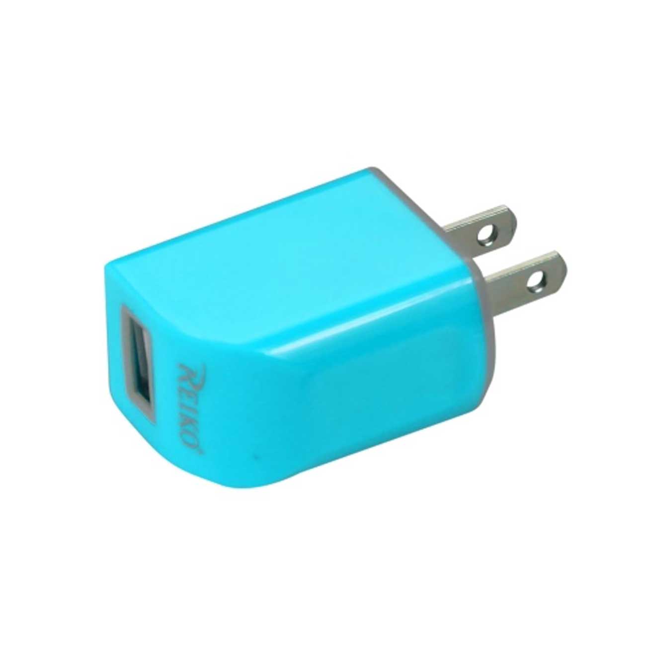 Travel Adapter Charger Micro USB With Cable Portable Reiko 1A Blue Color