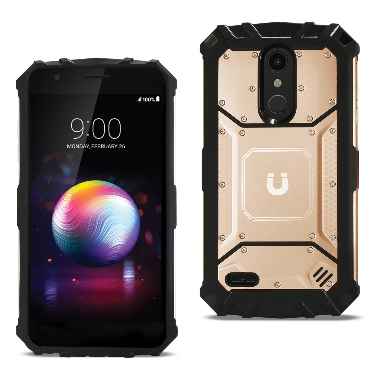 LG K10(2018) Metallic Front Cover Case In Rose Gold