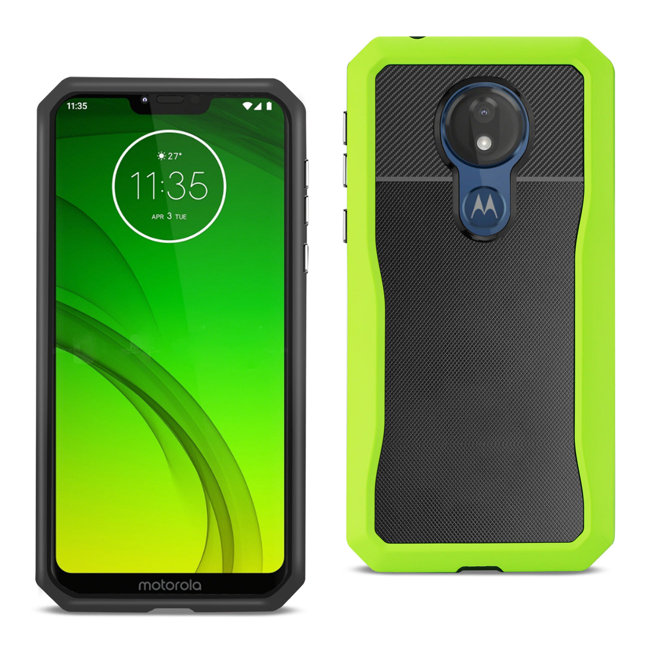 MOTOROLA MOTO G7 POWER Full Coverage Shockproof Case In Green