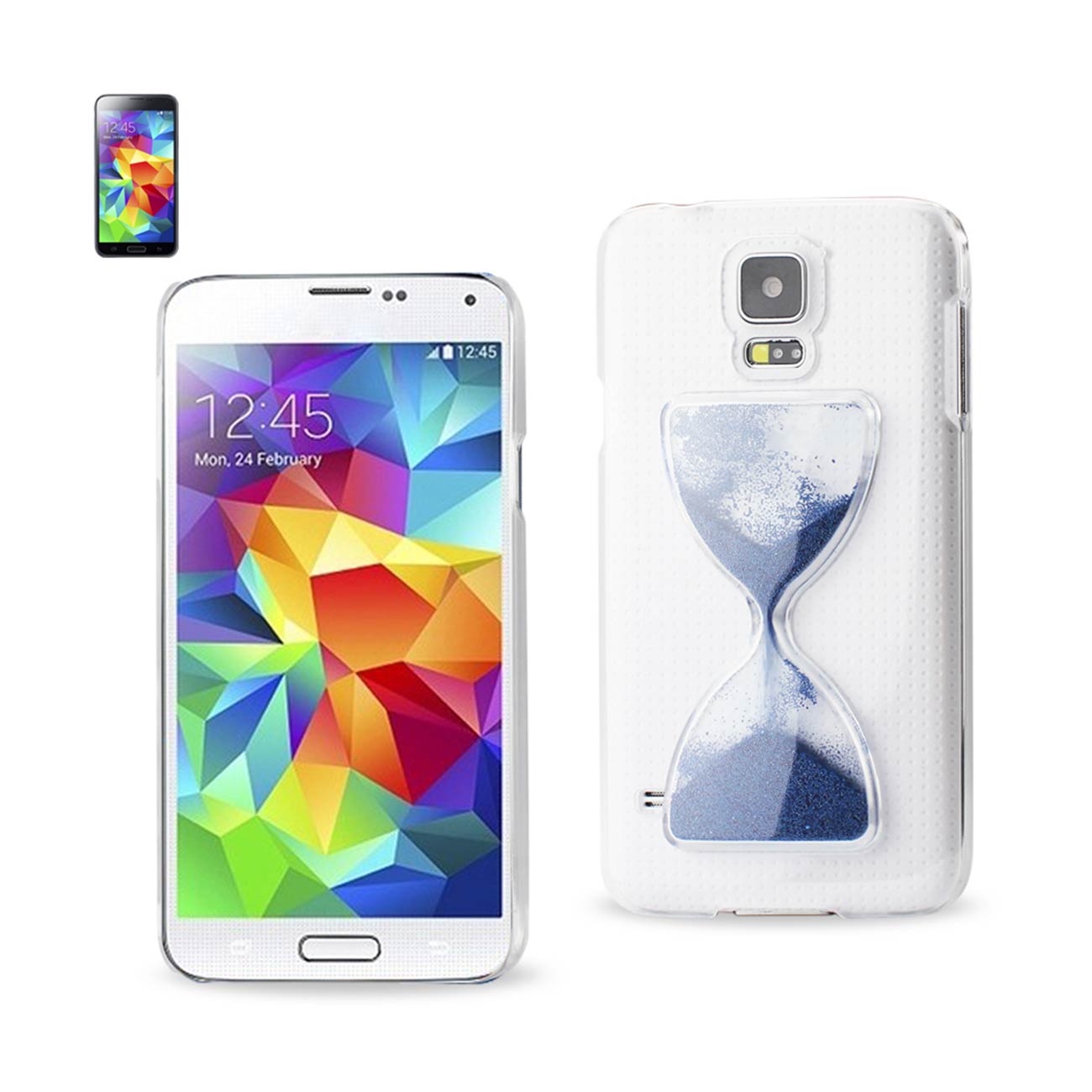 Case 3D Sand Clock Samsung Galaxy S5 Navy Color