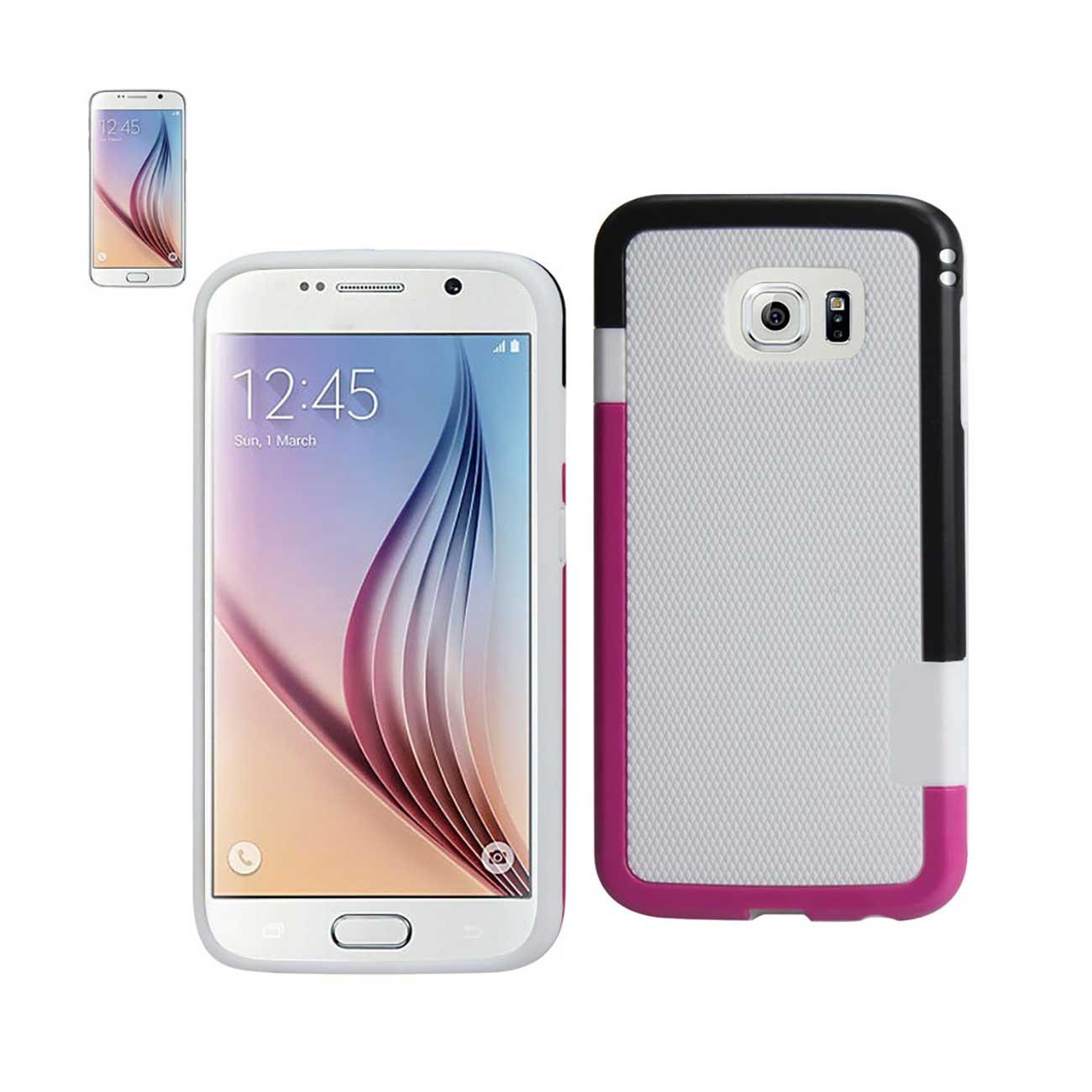 Case Colorful Braided Samsung Galaxy S6 White Color
