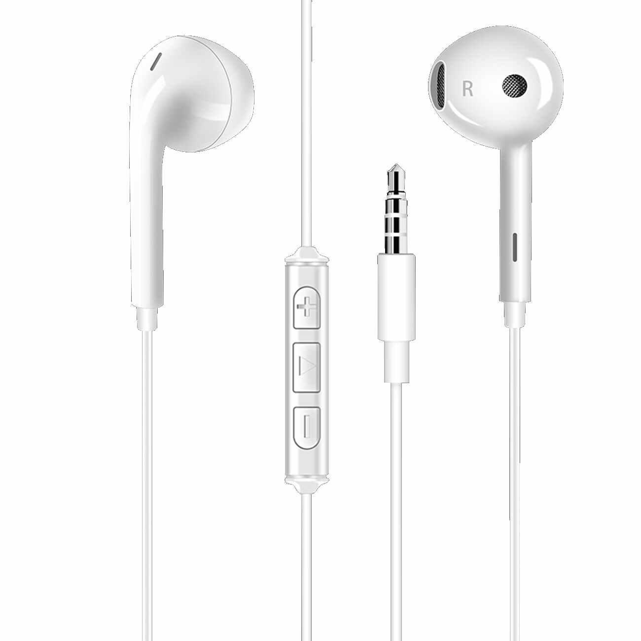 Earphones MT-H114 Moisture Stereo White Color