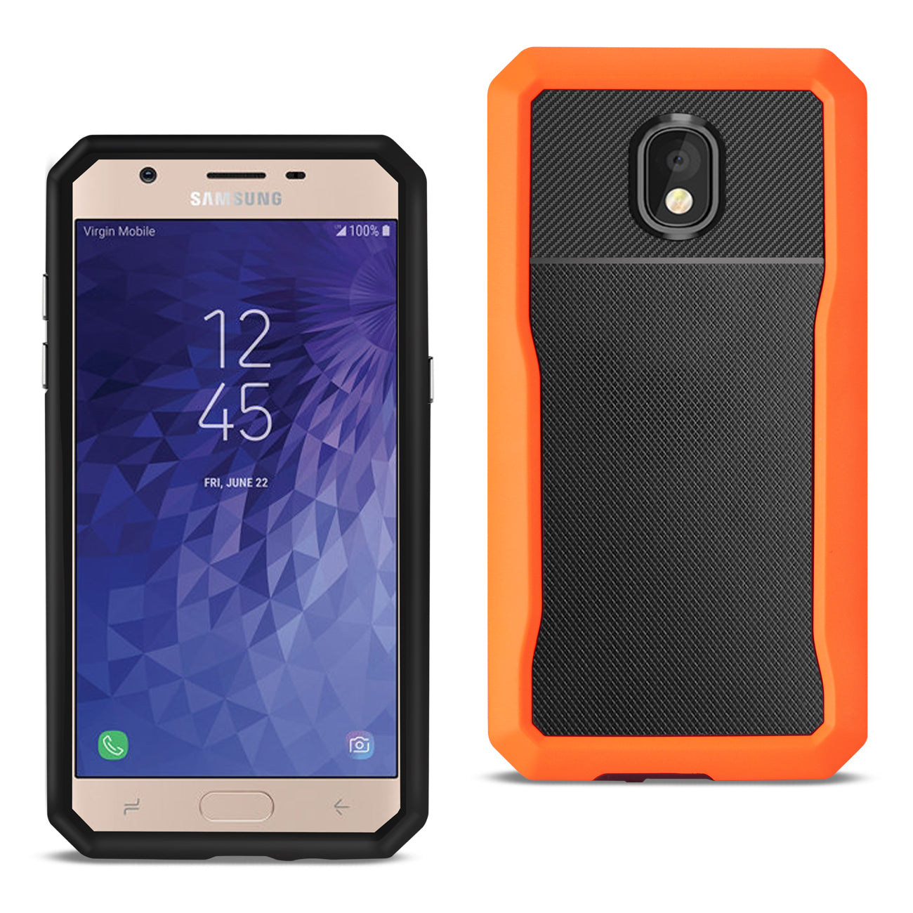 Reiko SAMSUNG GALAXY J7 (2018) Full Coverage Shockproof Case In Orange