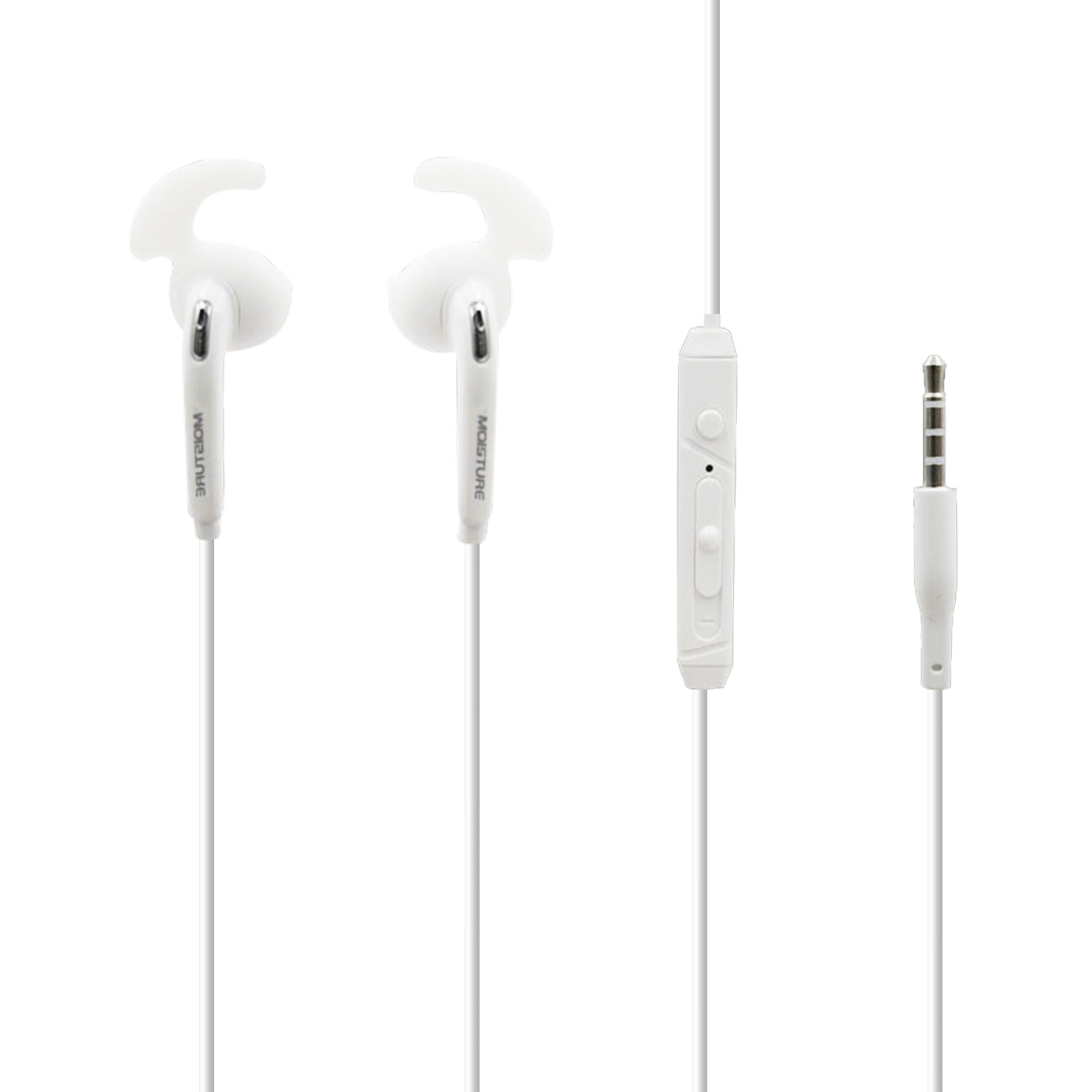 Earphones Bass Super Sports White Color
