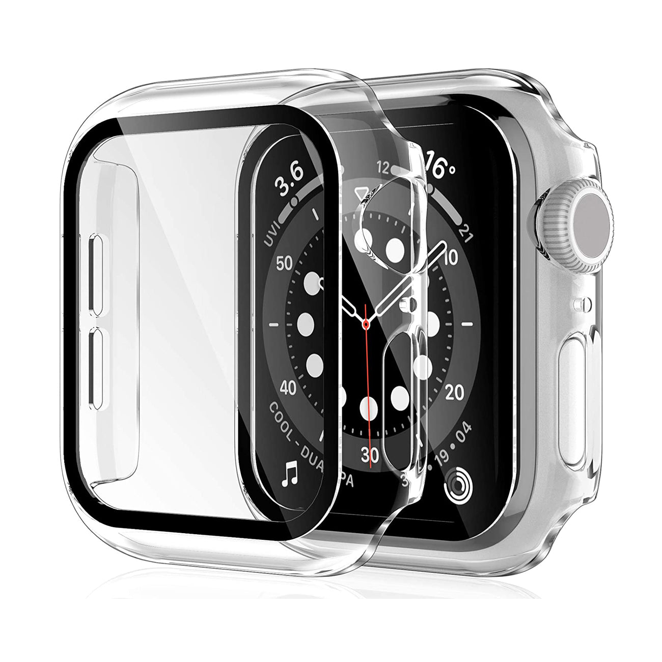 Watch Case PC With Tempered Glass Screen Protector Full Cover Apple Watch 40mm Clear