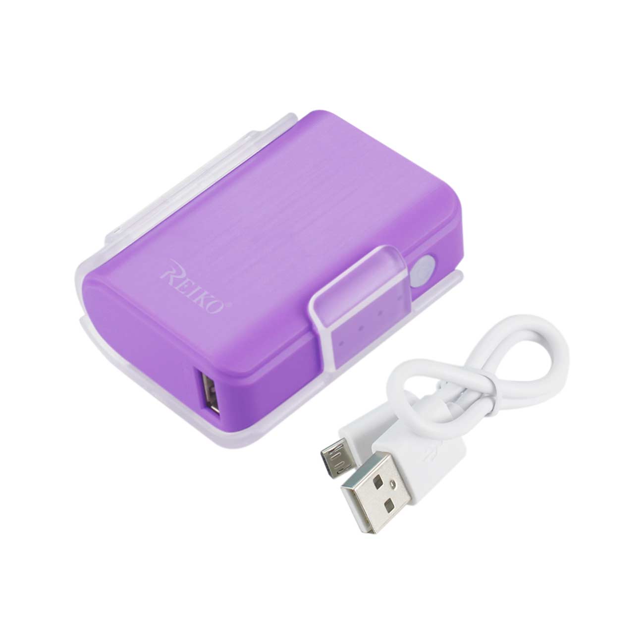 Power Bank Universal With Cable 4000Mah Purple Color