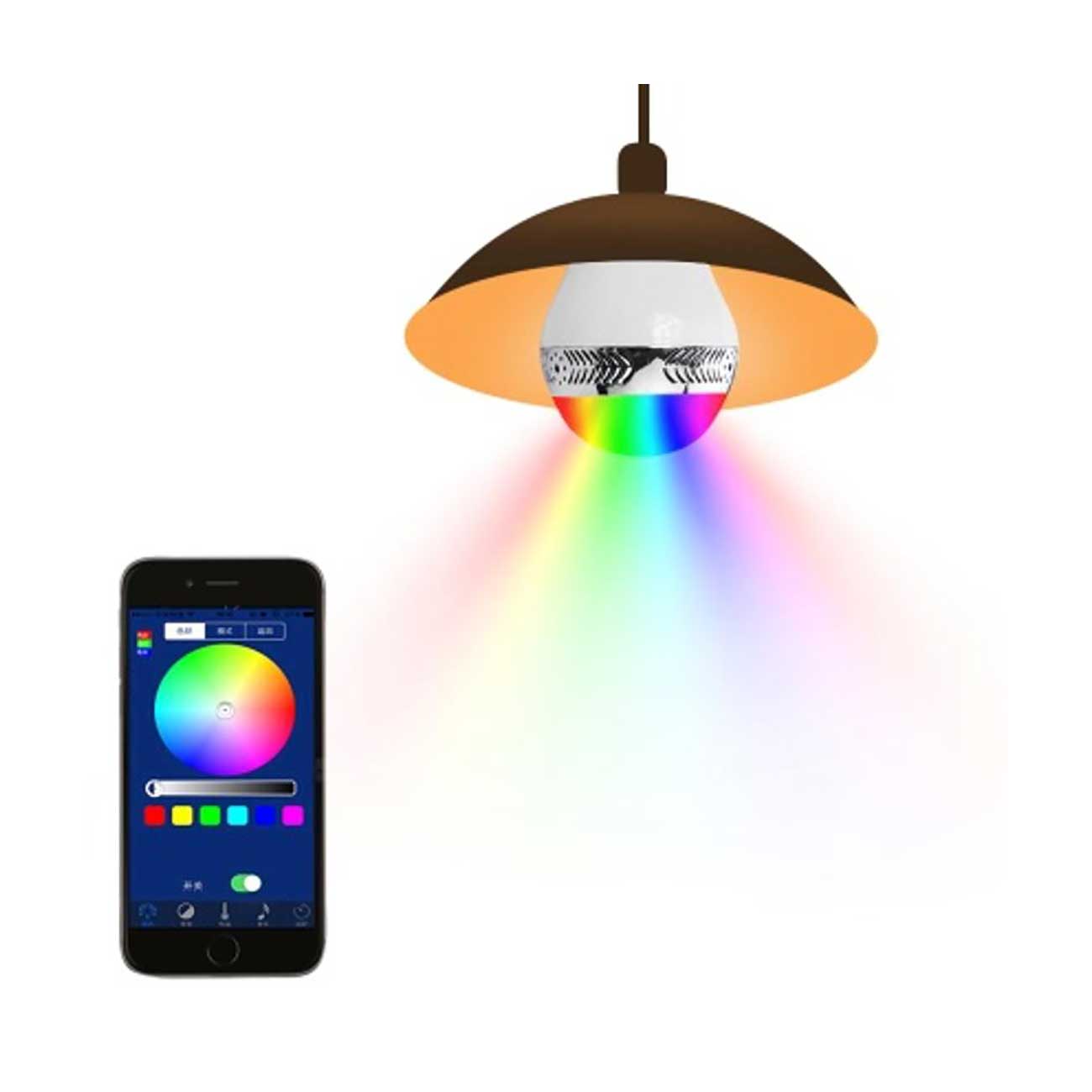 Bluetooth Light Bulb Universal Spectrum LED Light Speaker White Color