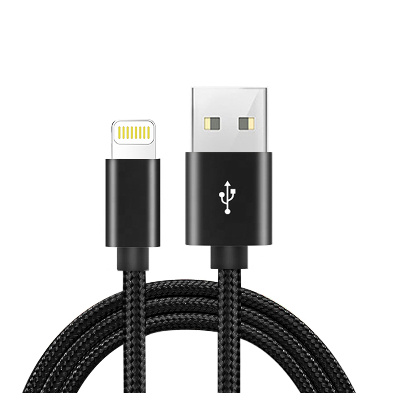 Charge/Sync Cable Fast 8-PIN 6.5Ft Black Color (12pcs)