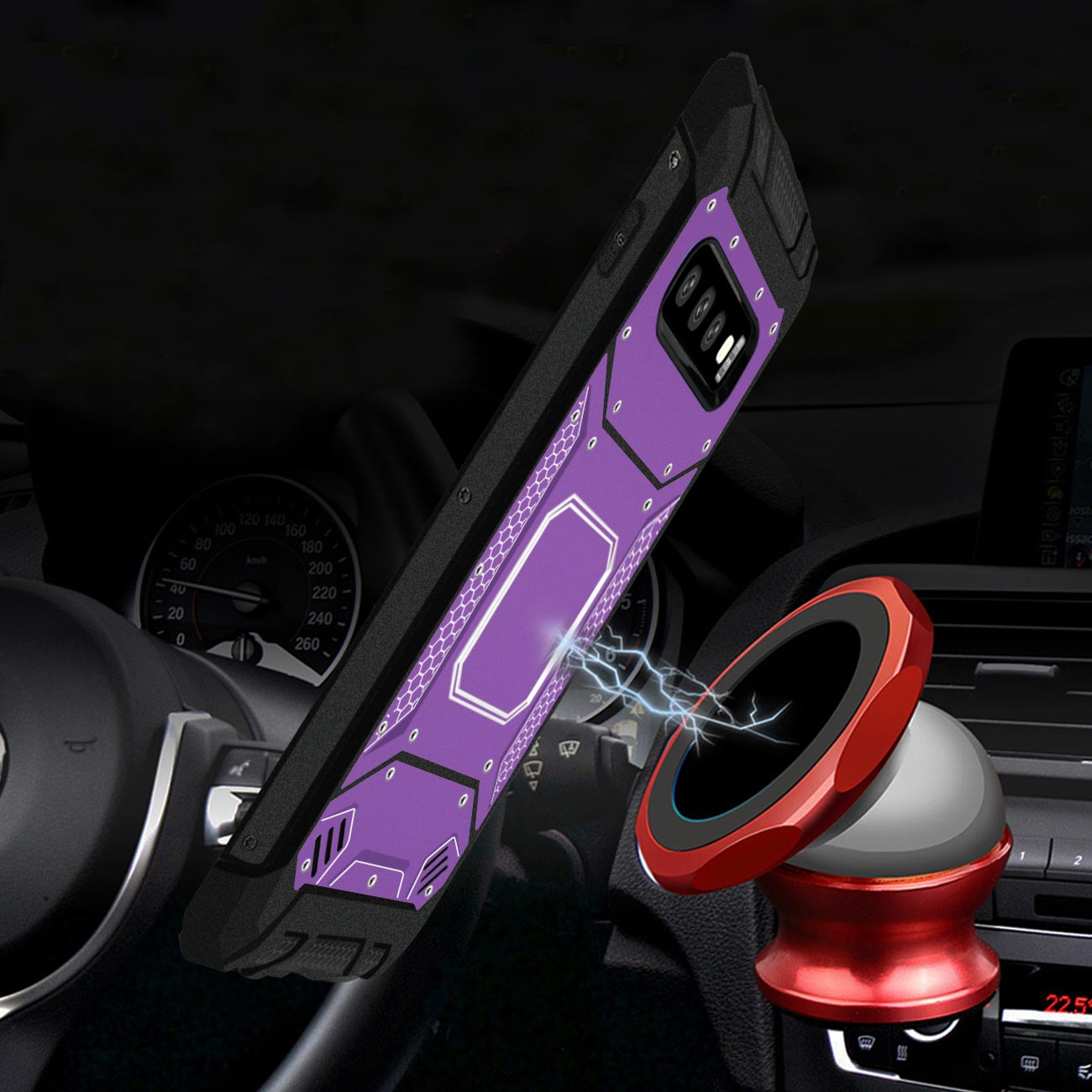 Case Front Cover Metallic Samsung S10 Plus Purple Color