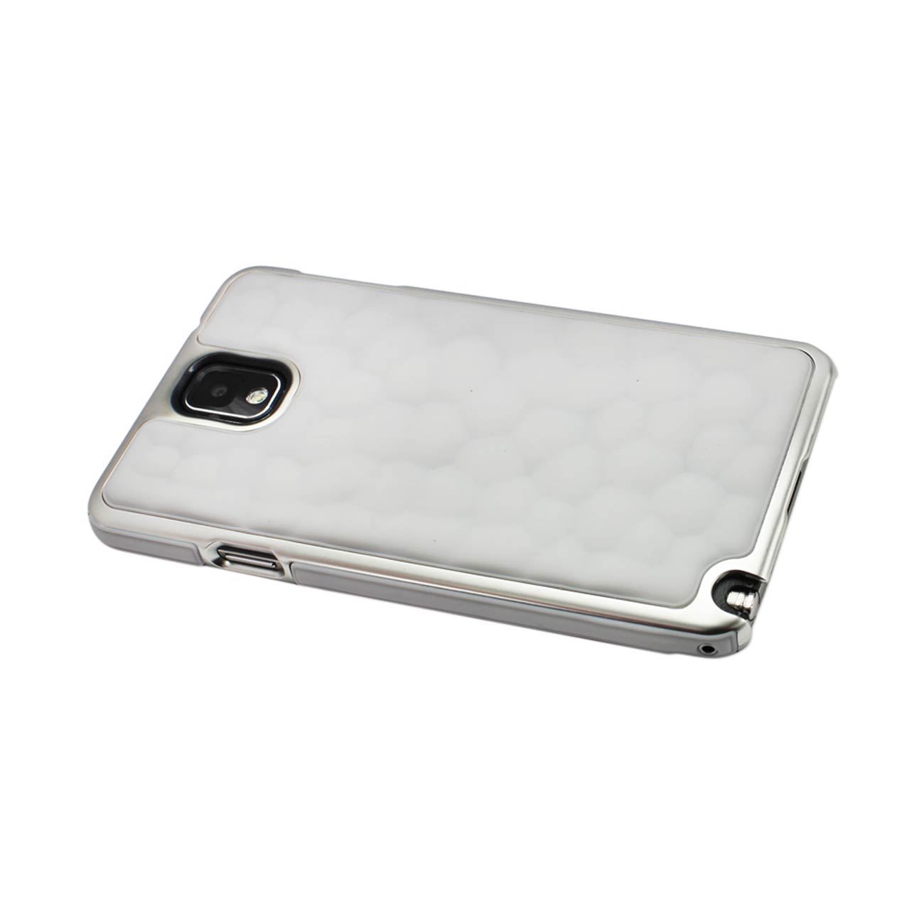 Case Bubble Metal Plated Samsung Galaxy Note 3 White Color
