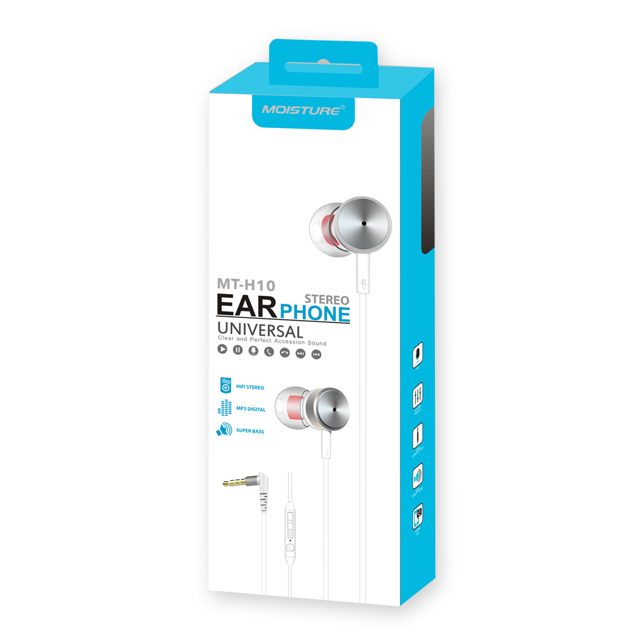 Earphones Universal MT-H10 White Color