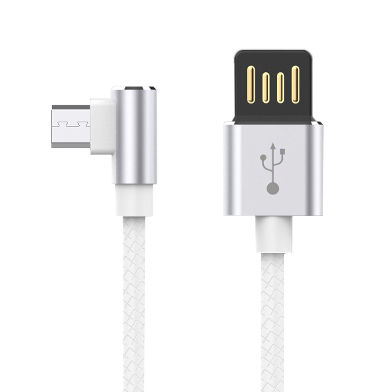 Cable Micro USB Premium Full Steel Moisture 2.6A Silver Color