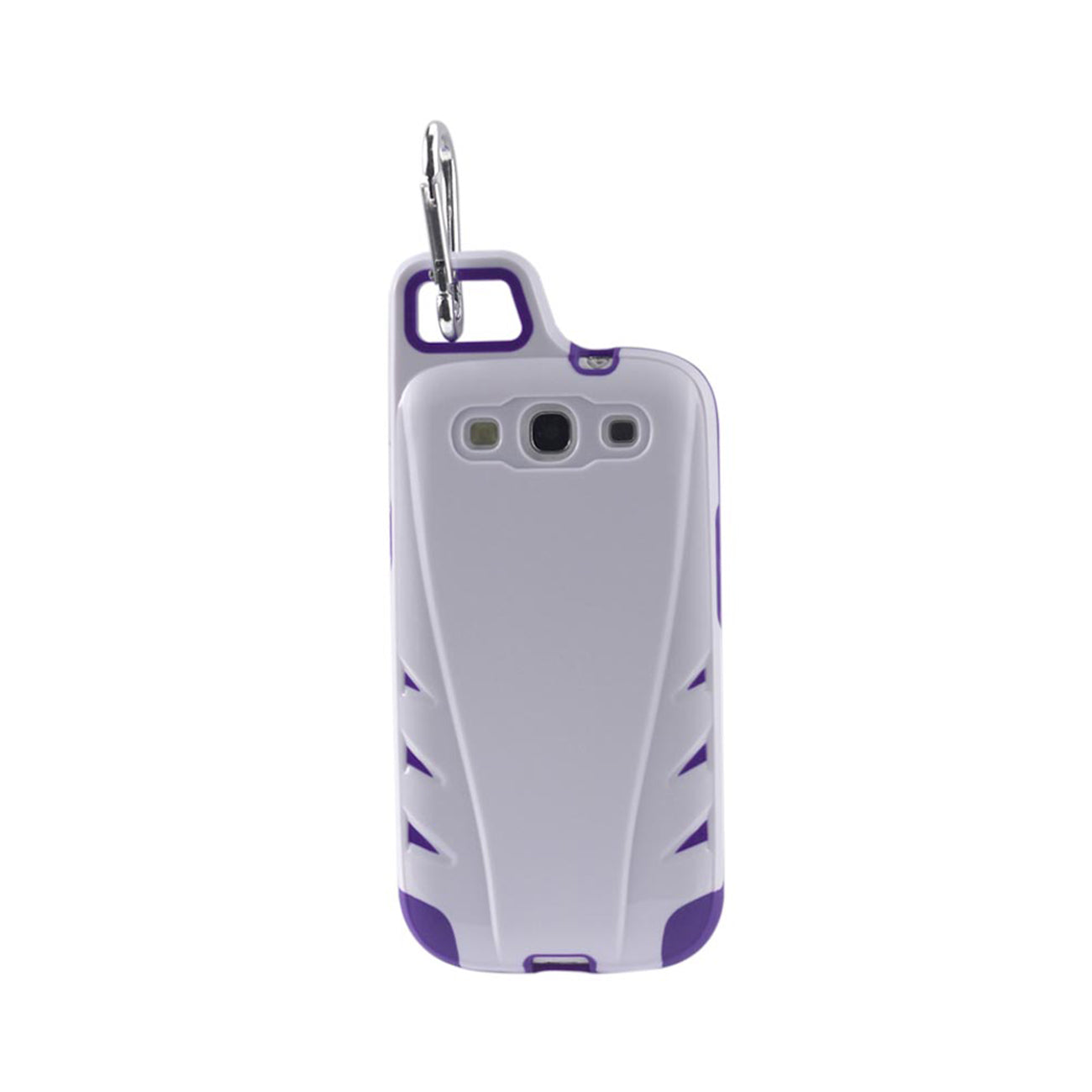 Samsung Galaxy S3 Dropproof Workout Hybrid Case With Hook In White Purple