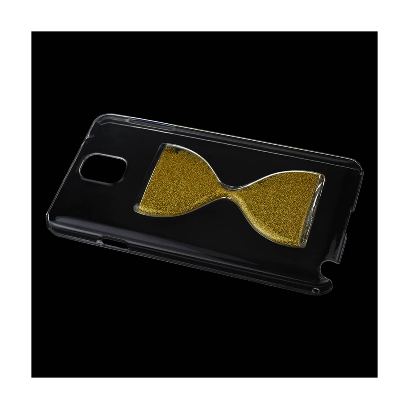 Samsung Galaxy Note 3 3D Sand Clock Clear Case In Gold