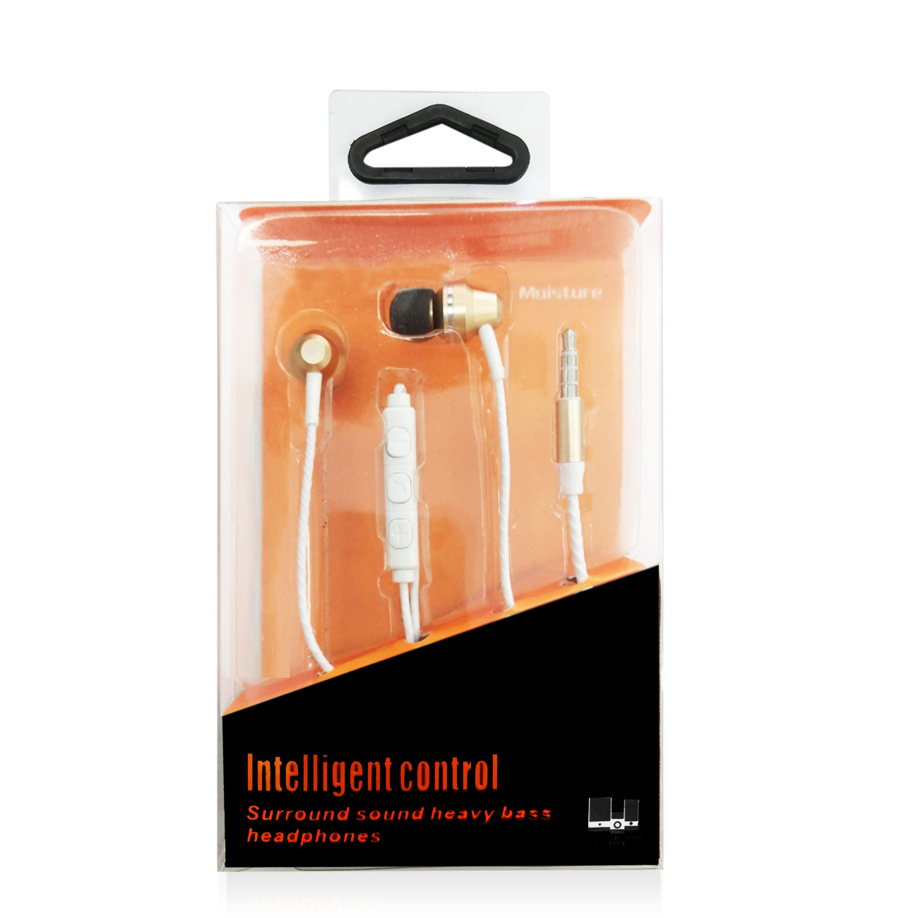 Headphones Heavy Bass Intelligent Control Surround Sound Gold Color