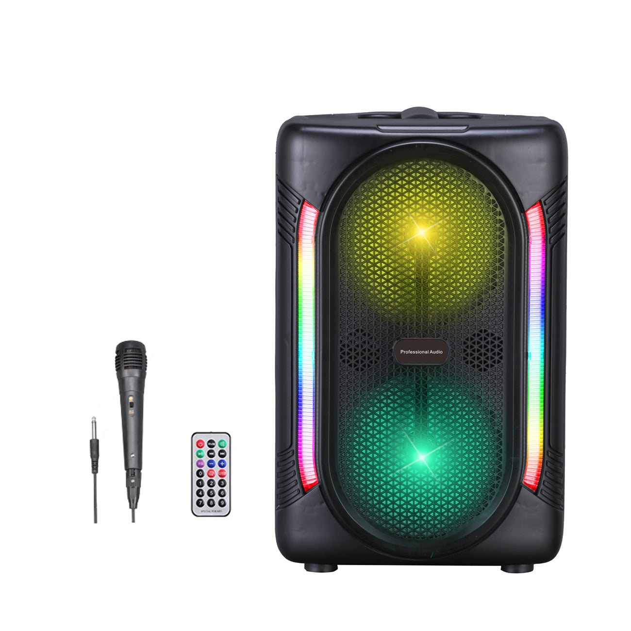 6.5"x2 Speaker with A charger line and wired mic,remote(PK-2607)