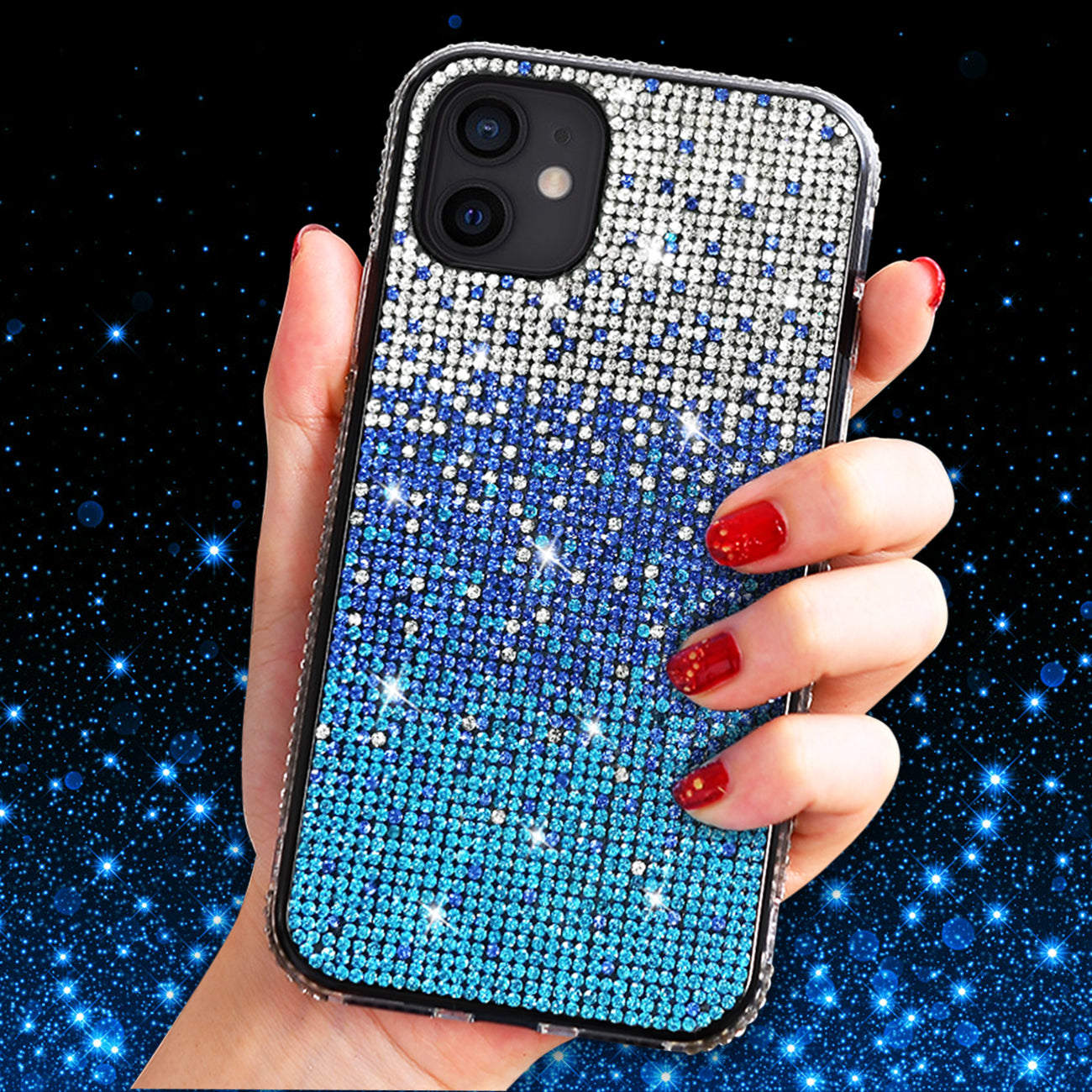 Case Diamond Design Apple iPhone 12 Mini Blue Color