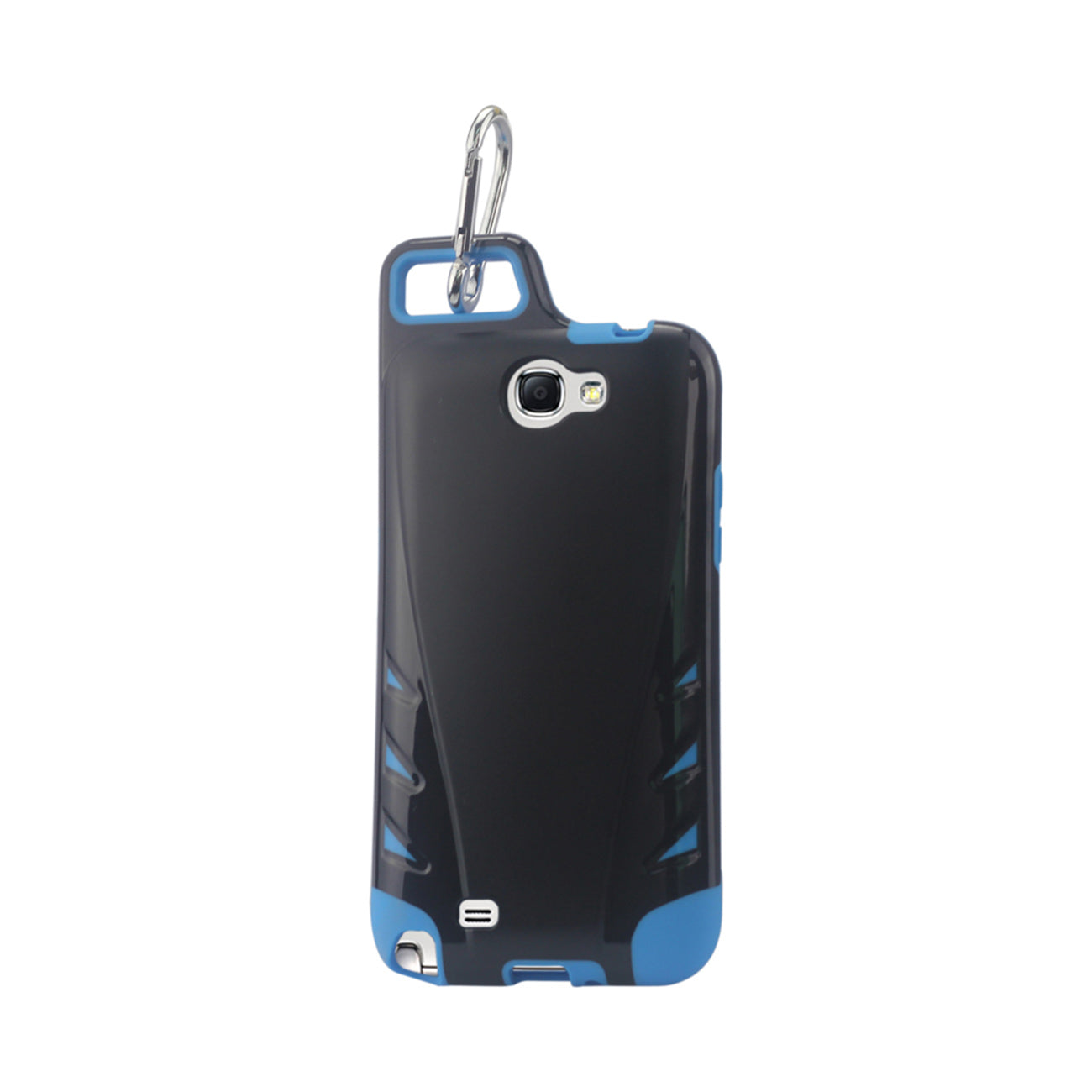 Samsung Galaxy Note 2 Dropproof Workout Hybrid Case With Hook In Black Navy
