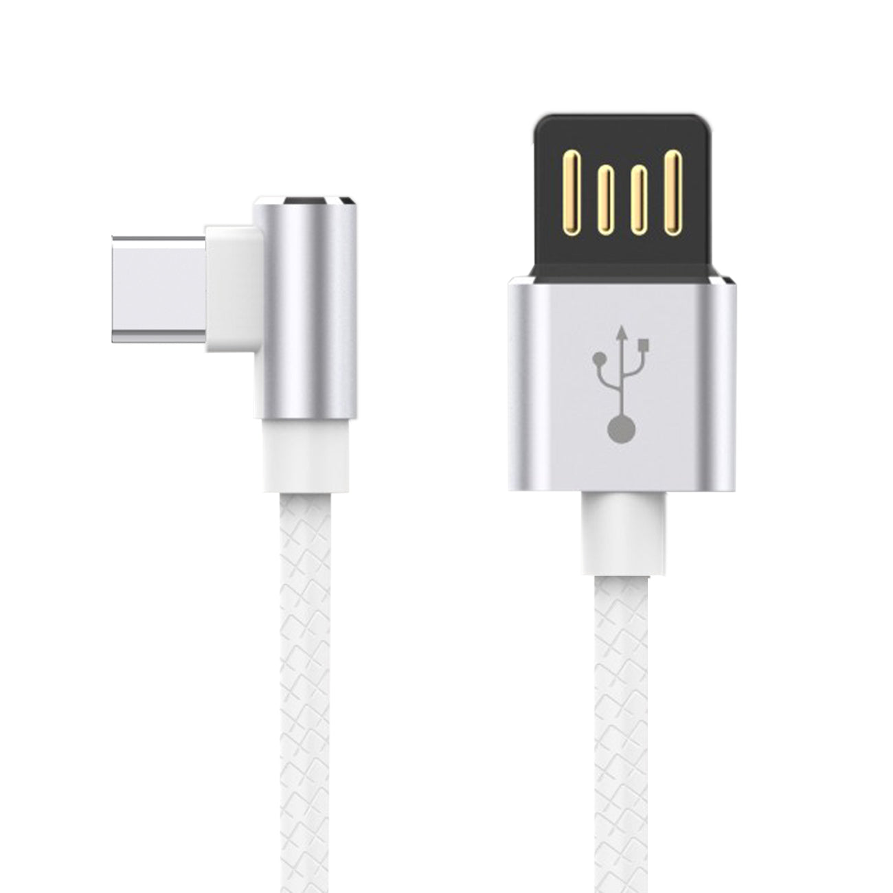 Cable USB To Type C Premium Full Steel Moisture 2.6A White Color