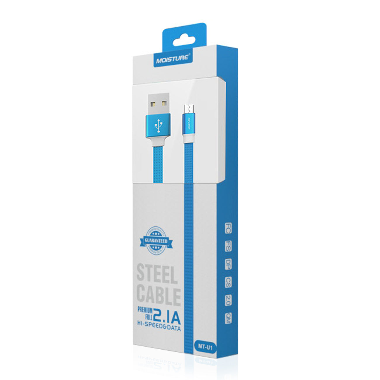 Data Cable Micro Steel High Speed Blue Color
