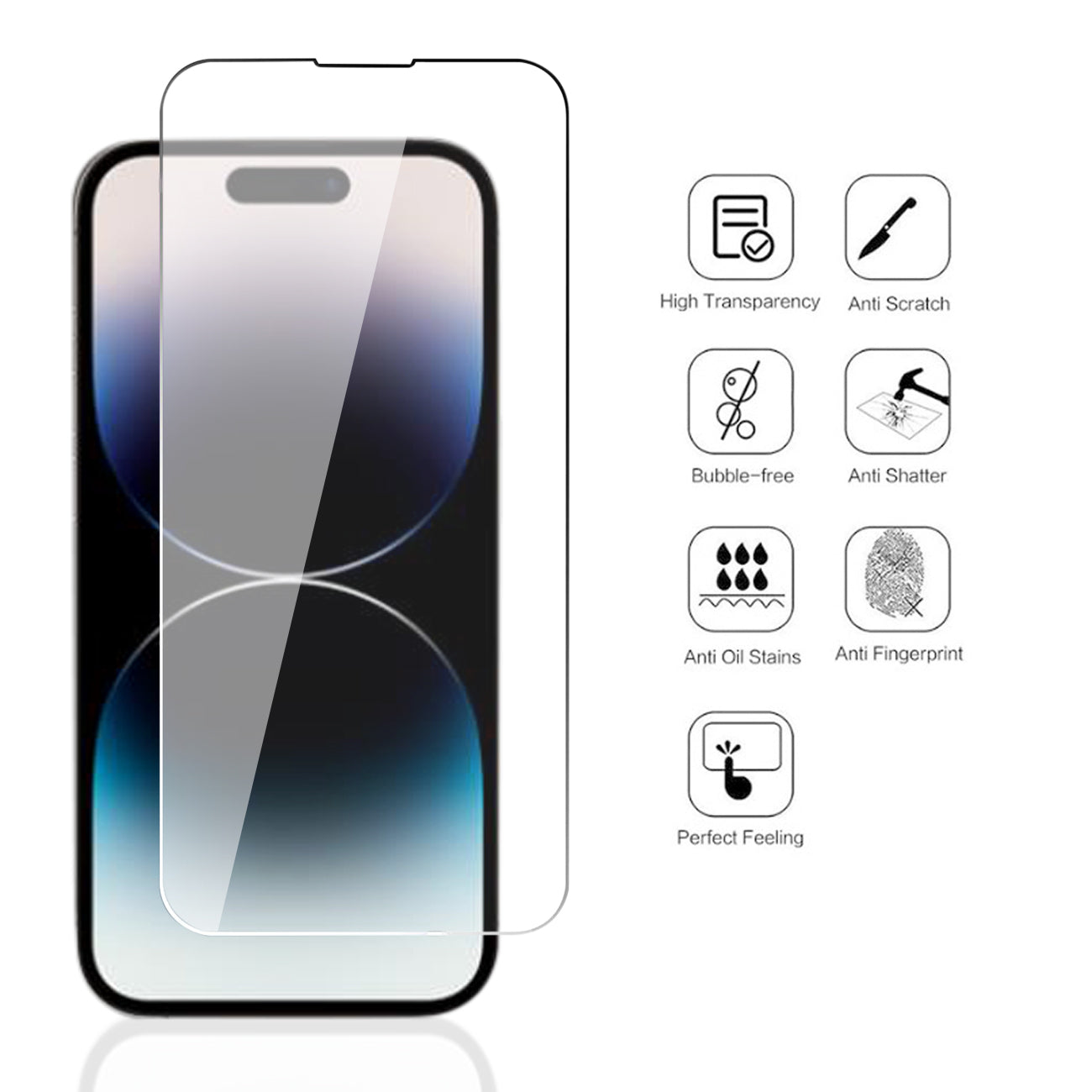 APPLE IPHONE14 PRO 0.33MM 2.5D Super Durable Glass (10PCS)