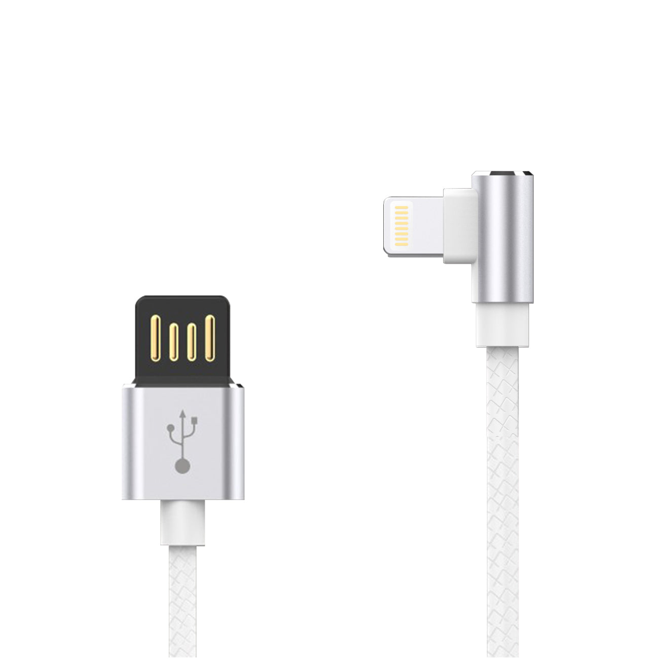 Cable USB 8PIN Premium Full Steel Moisture 2.6A Silver Color