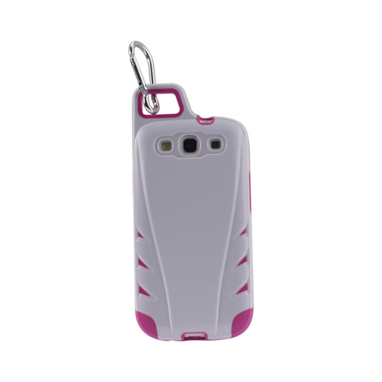 Reiko Samsung Galaxy S3 Dropproof Workout Hybrid Case With Hook In White Pink