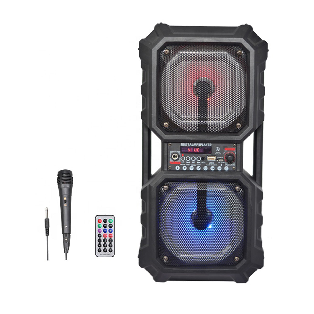 Speaker 6.5"x2 With A Charger Line, Wired Mic, And Remote LT-2606XBT