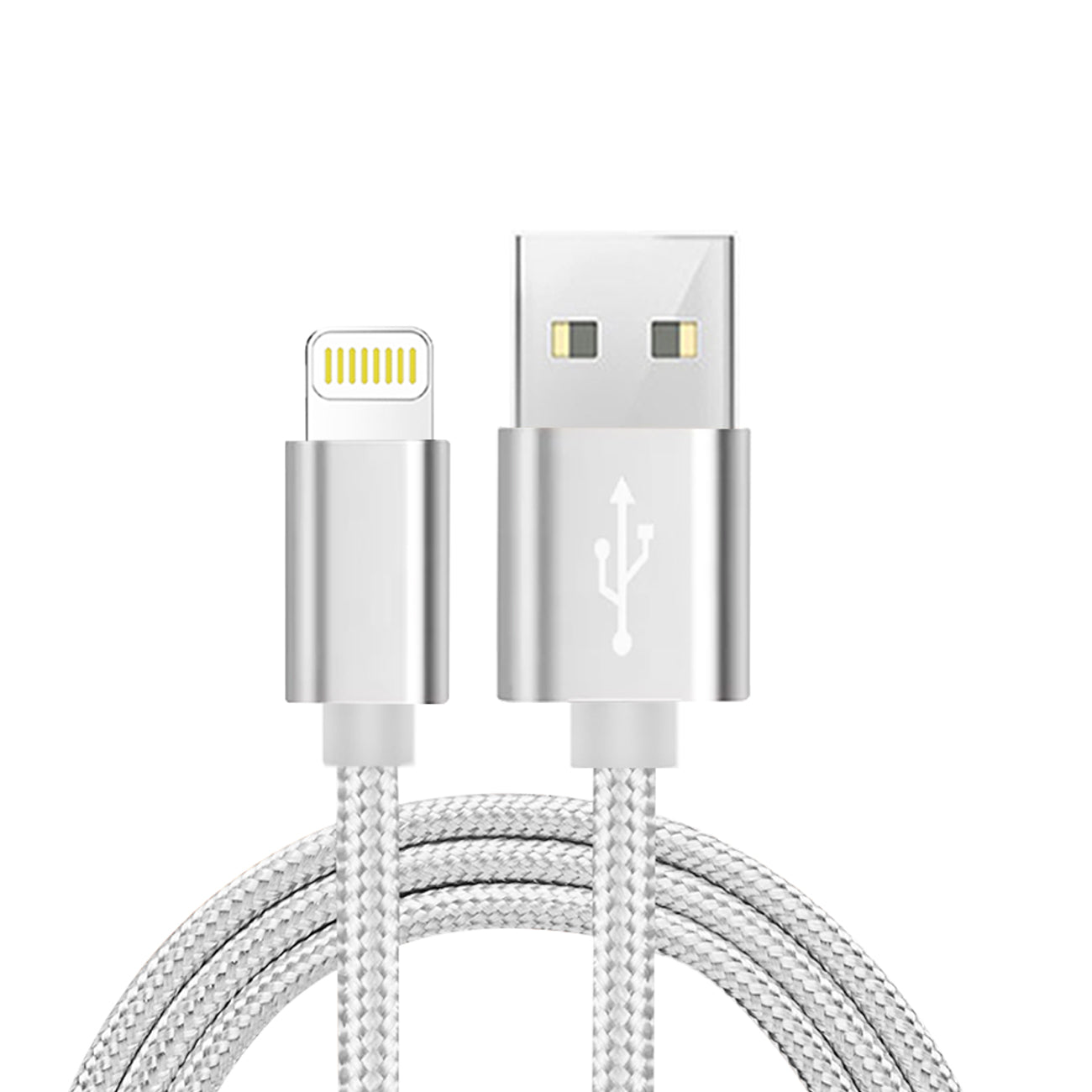 Charge/Sync Cable Fast 8-PIN 6.5Ft Silver Color (12pcs)